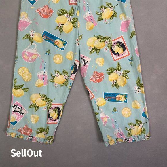Nick & Nora Pajama Pant Women Sz Medium Retro Print Soft Fabric Quality *Flaw* - Picture 4 of 14